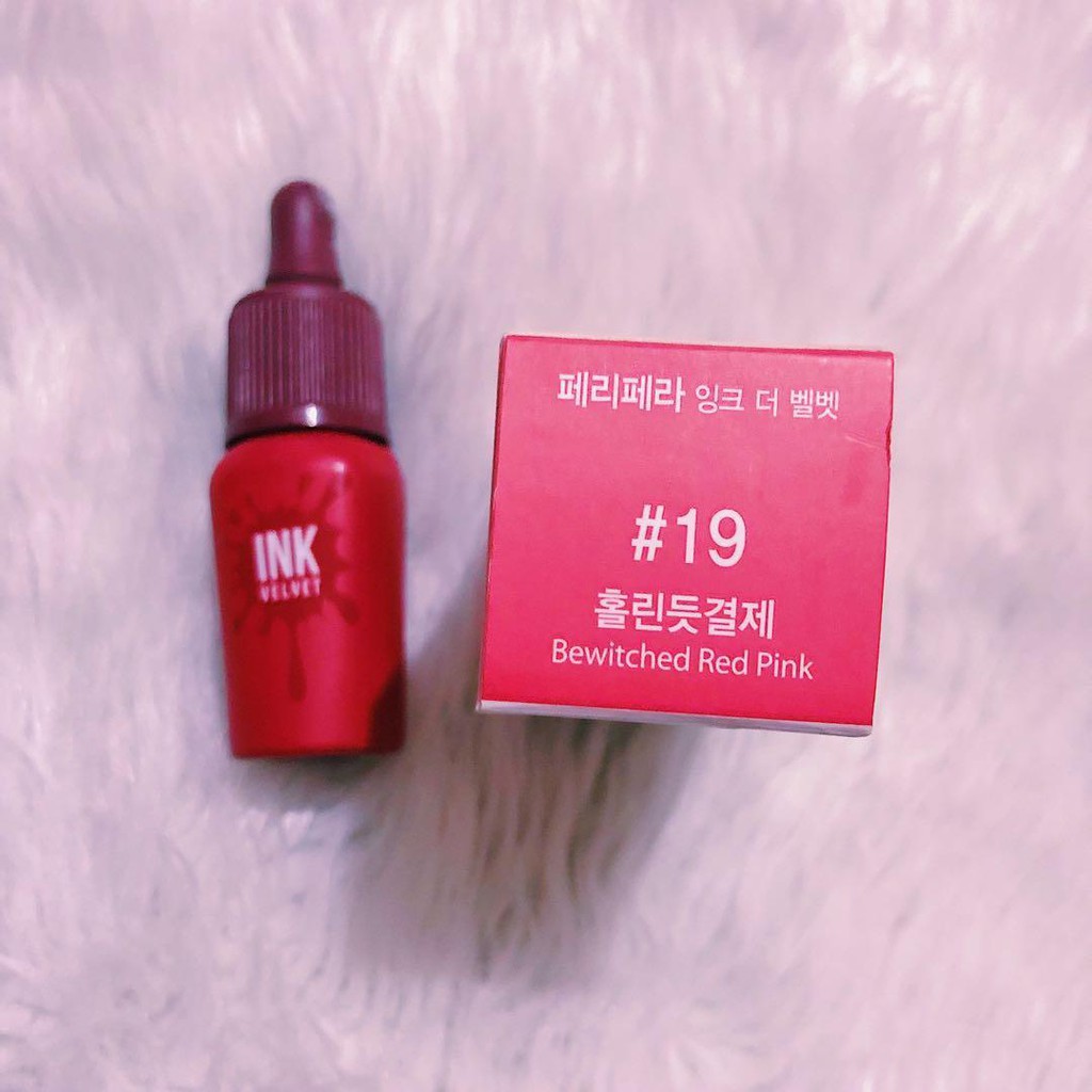 [Màu Đỏ Hồng] Son Kem Lì Peripera Ink The Velvet Fall Collection Pink Moment 8g #19 – Bewitched Red Pink NTY95