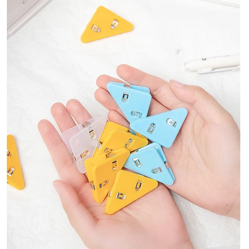Set 5 kẹp giữ tài liệu hình tam giác bằng nhựa đa năng thiết kế dễ thương