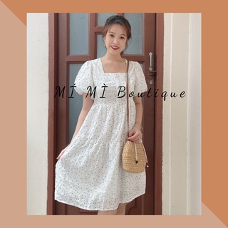 Đầm Babydoll Hoa Nhí Tay Phồng