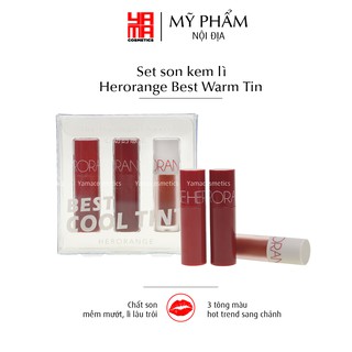 Sét son kem lì HeOrange Best Warm Tin mẫu mới siêu xinh