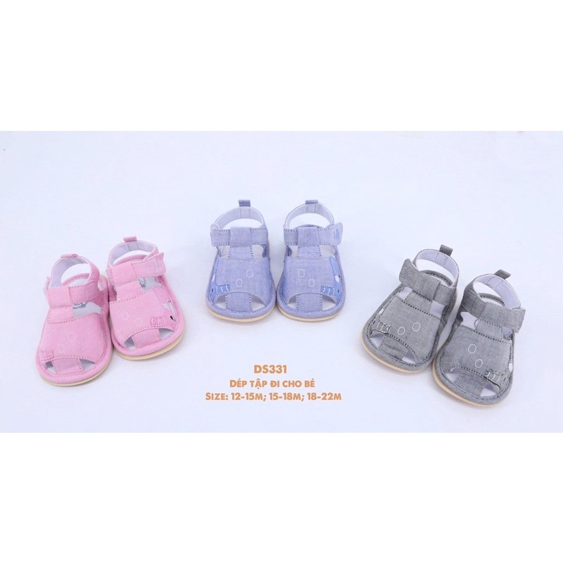 Dép vải đế kếp tập đi cho bé Dokma