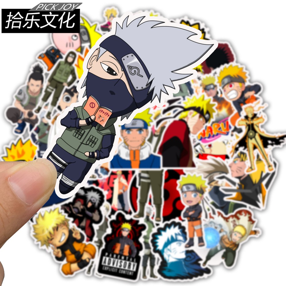 Set 50 sticker phim anime Naruto cực đẹp chống chấm nước siêu dính dán mũ bảo hiểm cực đẹp cực cool