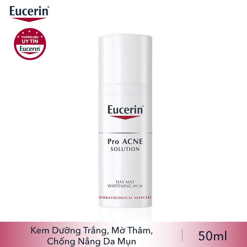 Eucerin Kem Dưỡng Trắng Da Giảm Mụn Proacne Day Mat Whitening Spf30