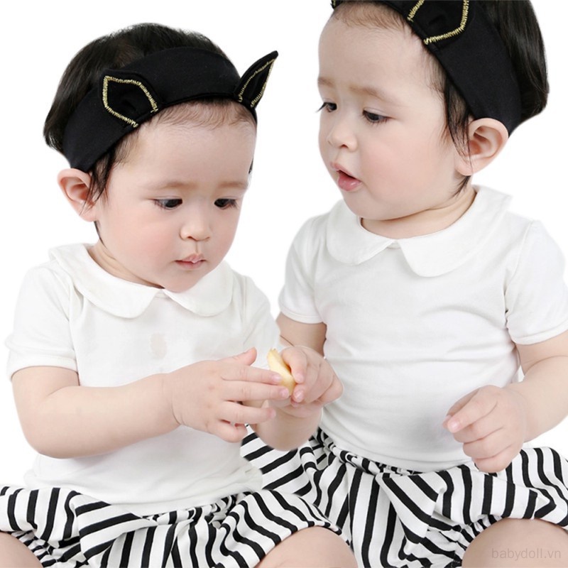 Áo Thun Tay Ngắn Màu Trắng Thời Trang Mùa Hè Dành Cho Bé Gái 1-3 Tuổi