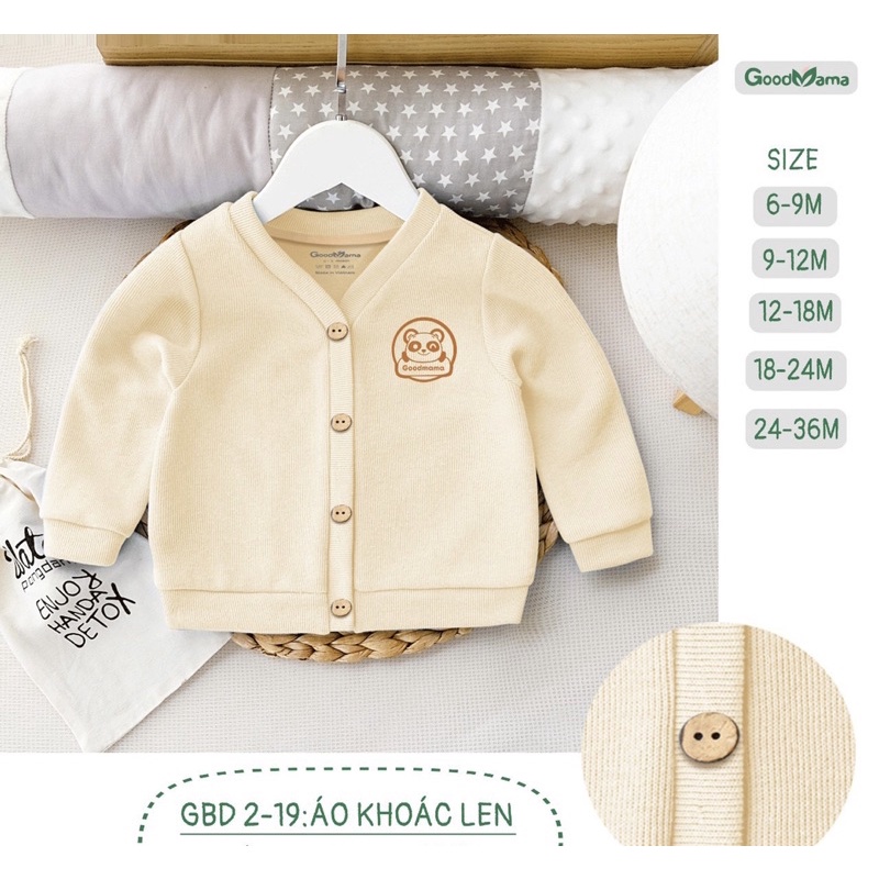 Áo khoác nỉ, cardigan len GoodMama cho bé trai bé gái