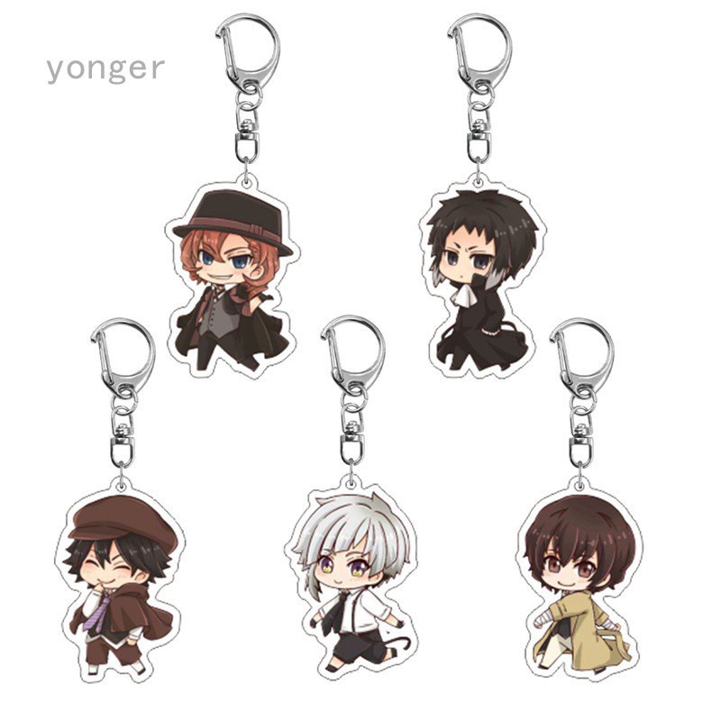 Móc Khóa Nhựa Acrylic Hình Chú Chó Bungo Stray Dogs Dễ Thương