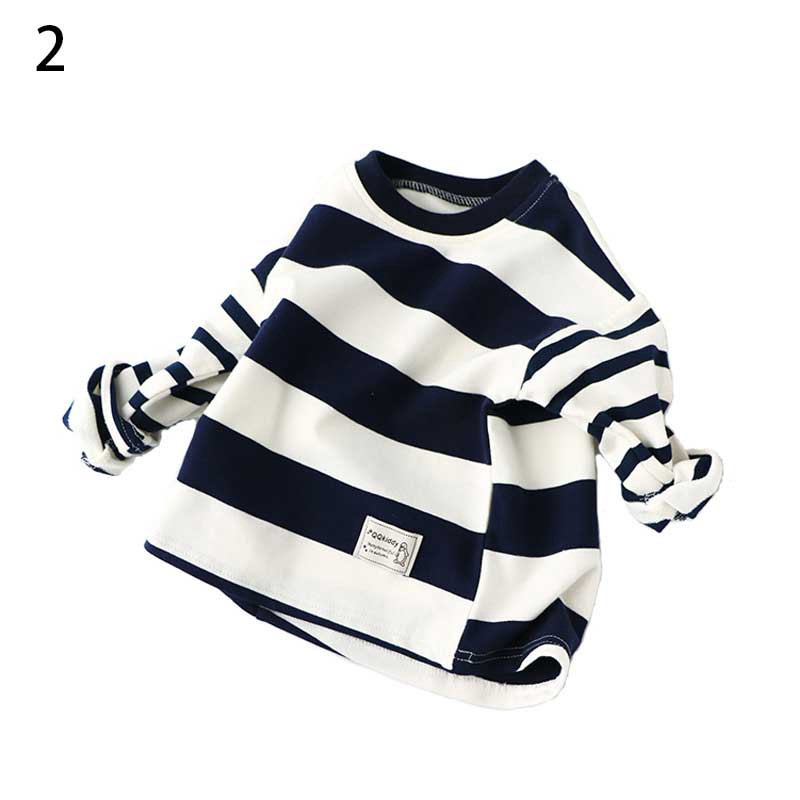 Áo thun tay dài sọc ngang cho bé trai