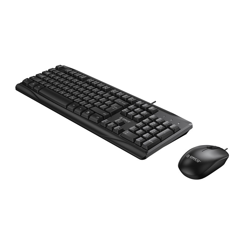 Combo Bàn phím + Chuột có dây Orico KM01-BK - Hàng Chính Hãng