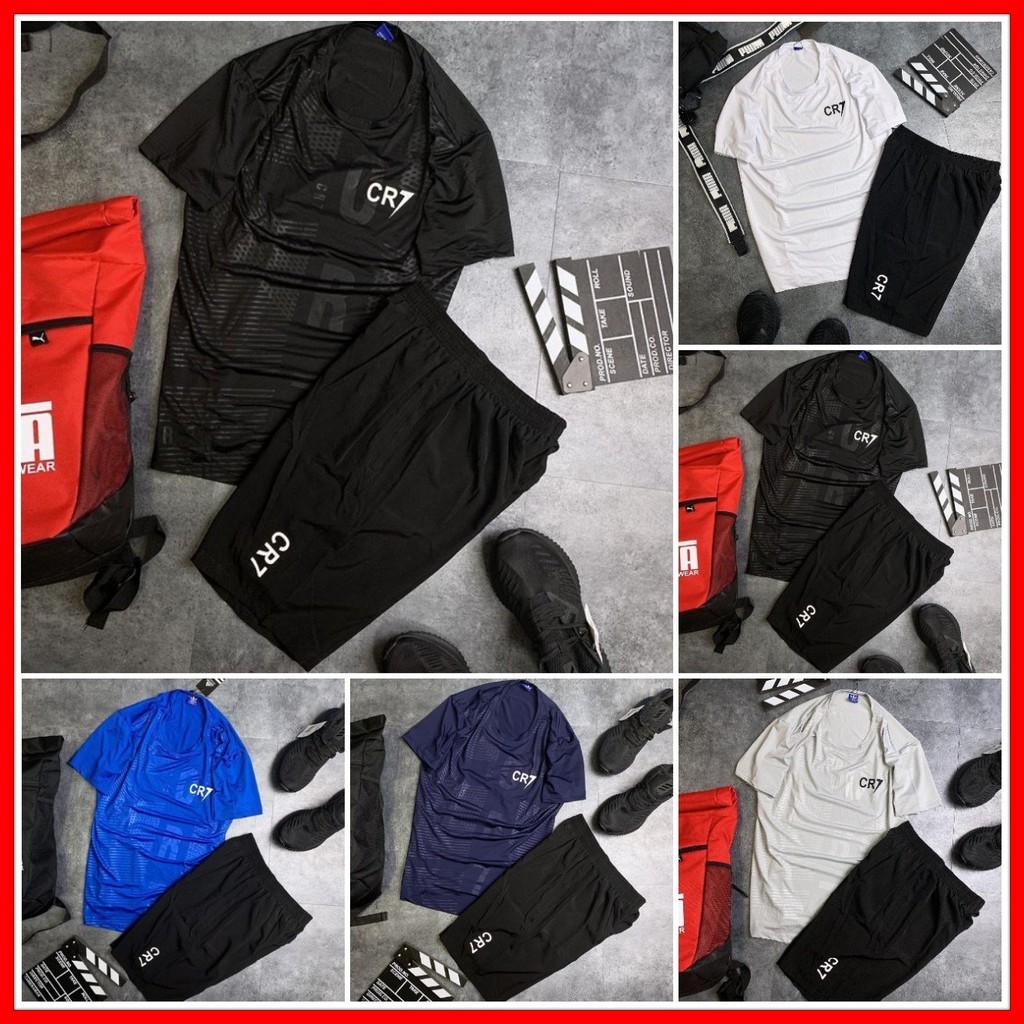 Bộ Nam, Bộ Thể Thao Nam CR7 Mẫu Mới Nhất, Chất Thun Lạnh – [ẢNH THẬT]