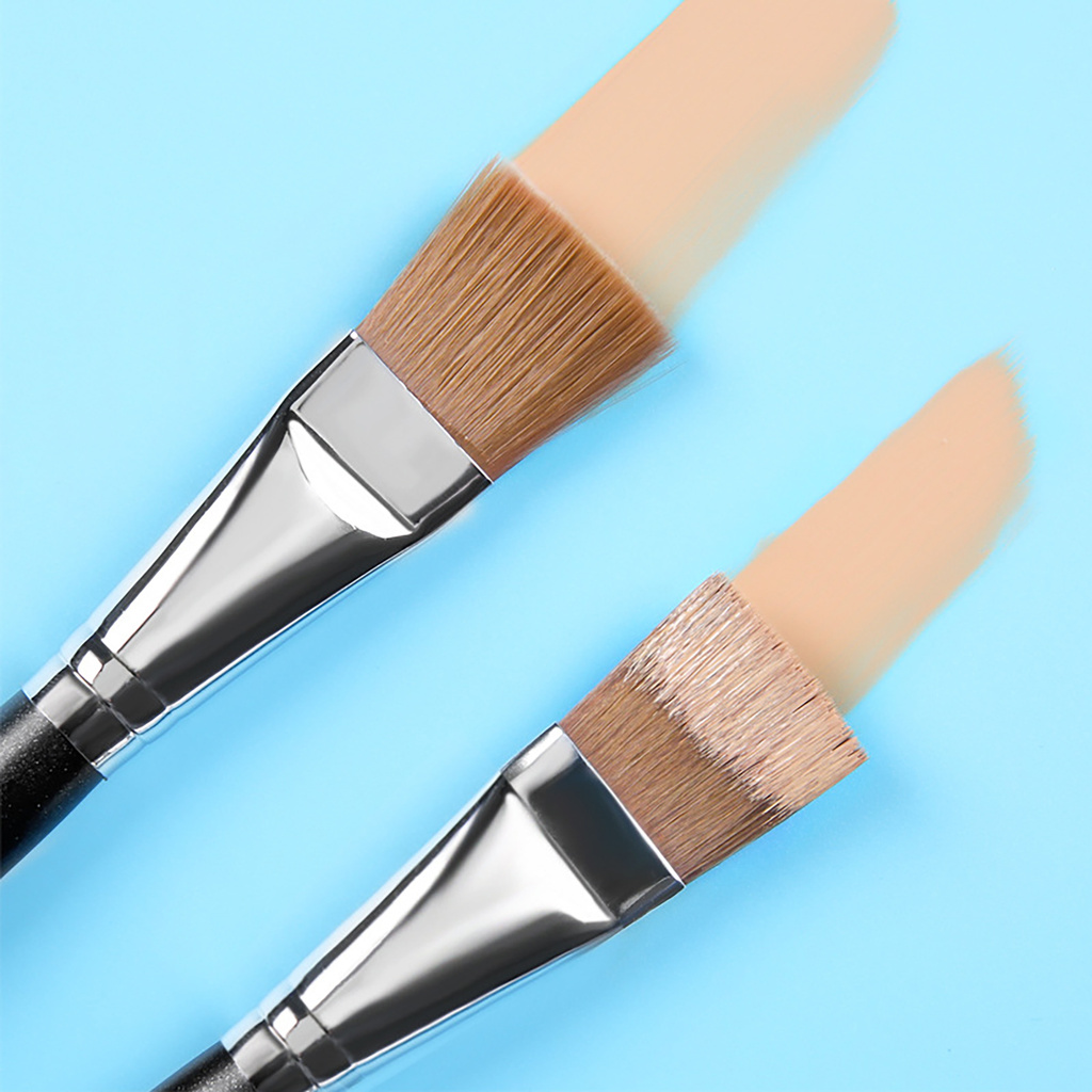 CODseller Facial Brush Hand-held Thick Handmade Flat Makeup Brush for Girl