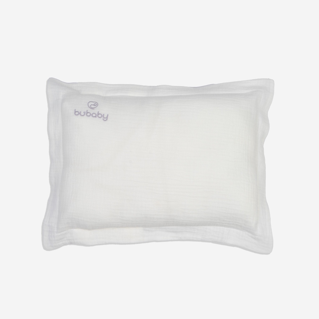 Gối cho bé mềm mại mặt vải muslin thấm hút (tặng vỏ gối thay thế) BU Baby AMU050000 | BU Baby chính hãng