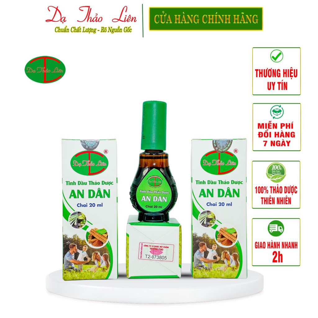 Tinh Dầu  An Dân Dạ Thảo Liên 100% Thảo Dược Thiên Nhiên 20ml | An Dan Da Thao Lien Essence 100% Natural Herbs 20ml