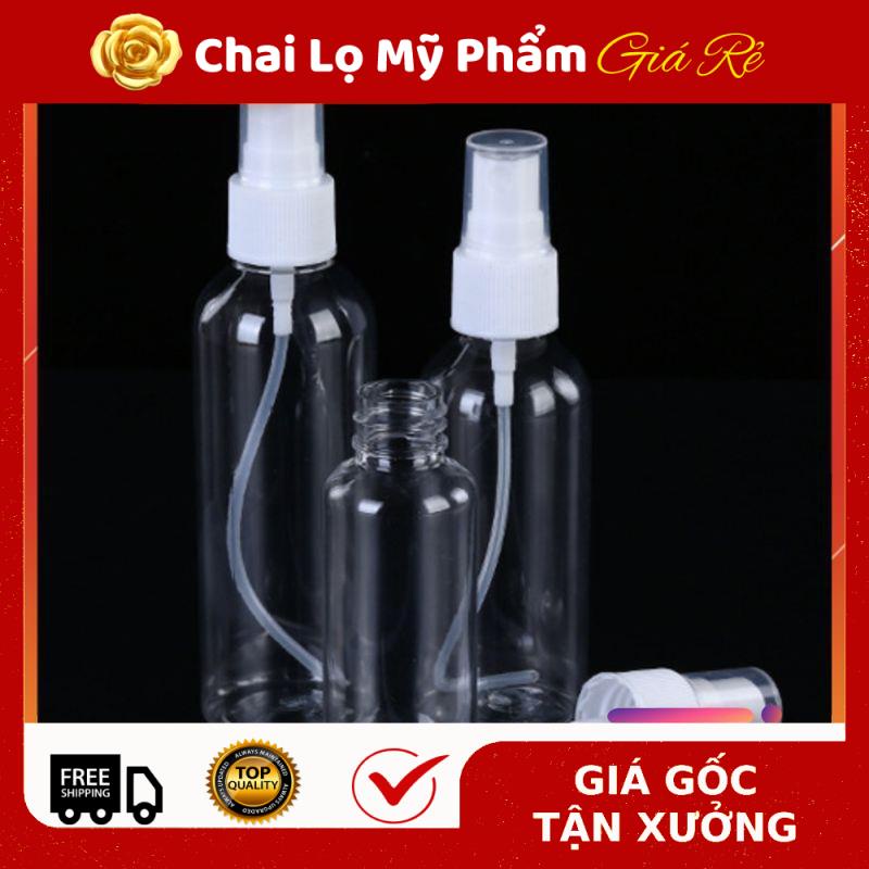 Chai Xịt Phun Sương ❤ RẺ VÔ ĐỊCH ❤ Chai nhựa pet xịt phun sương 100ml,50ml,30ml , chai lọ chiết mỹ phẩm .