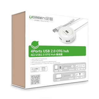 Bộ Chia 4 Cổng USB Ugreen OTG 20271 Trắng