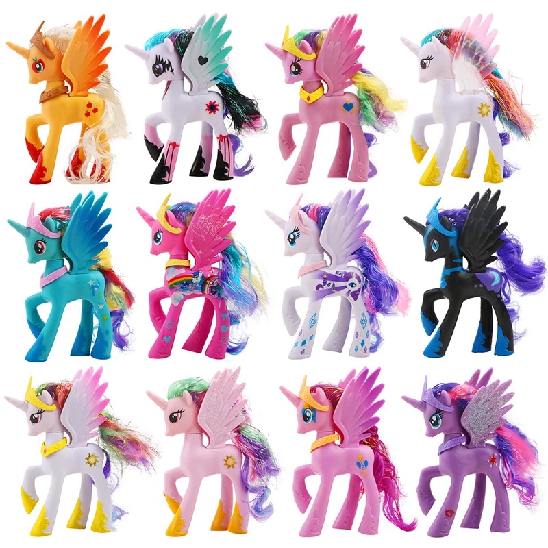 My Little Pony Doll Action Figure PVC Rainbow Dash Twilight Sparkle Pinkie Pie Plastic Model Phụ kiện đồ chơi