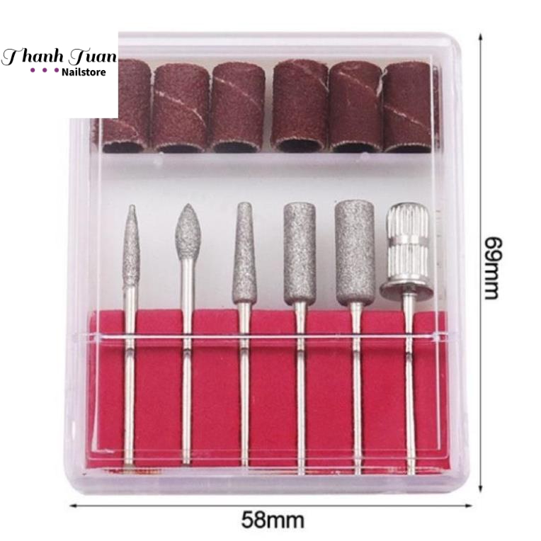 Bộ 6 đầu mài cơ bản cho dân làm móng  - Phụ kiện đồ nail