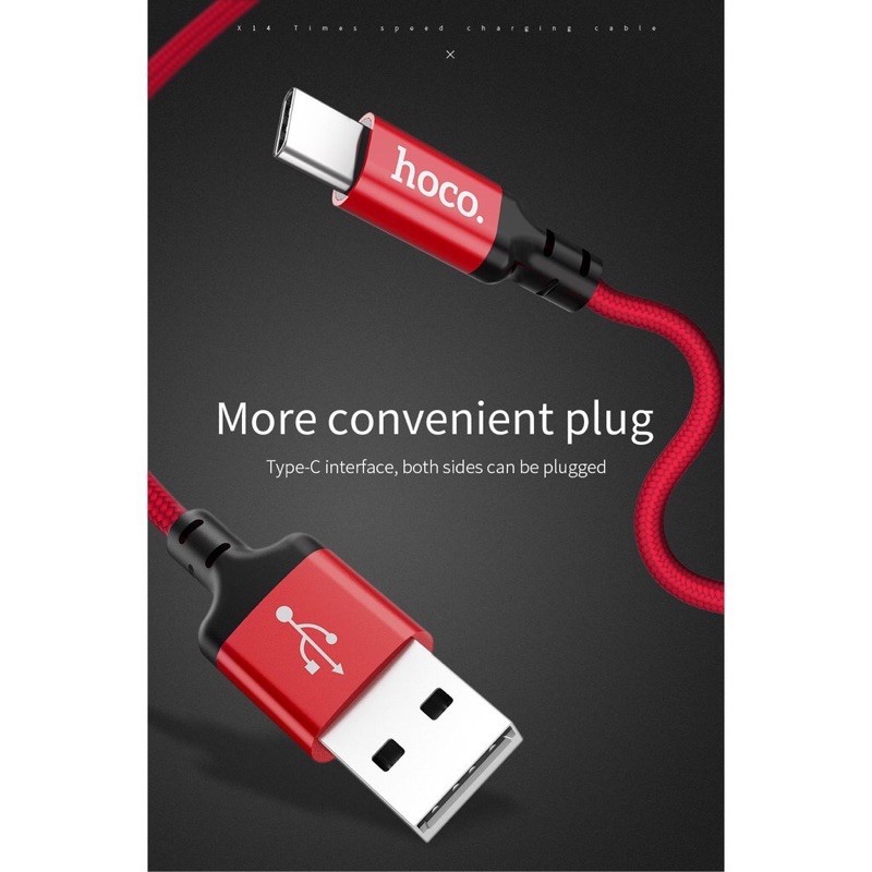 Dây sạc type c / Micro cho samsung oppo Hoco X14 chính hãng