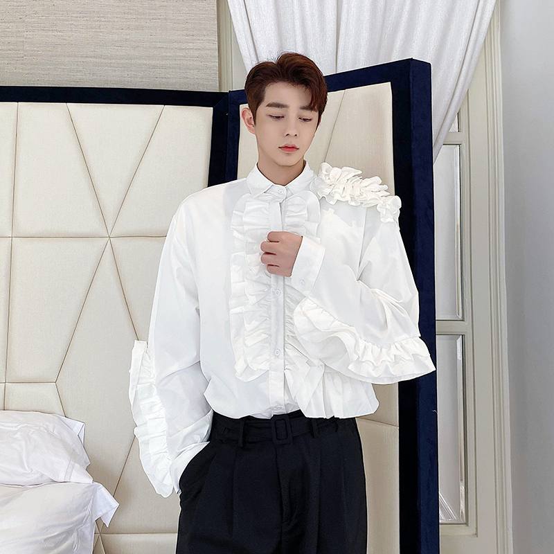 Áo Sơ Mi Tay Dài Xếp Ly Thời Trang Dành Cho Nam