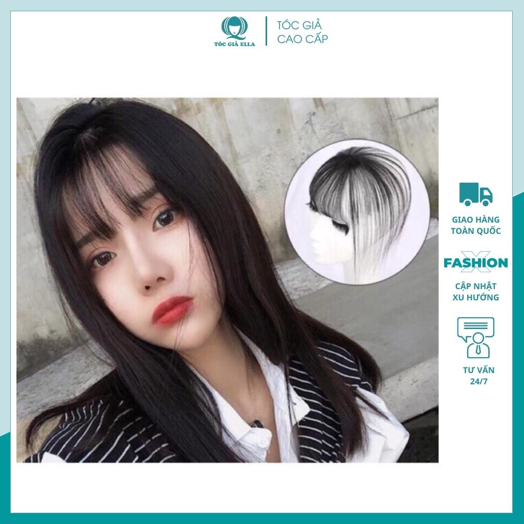 Tóc giả nữ mái ❤️FREESHIP❤️ Tóc giả mái thật 3D TÓC THẬT 100%