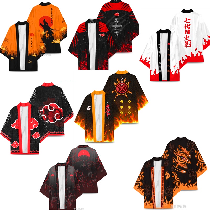 Mới Áo Choàng Ngủ Kimono In Hình Naruto Cá Tính