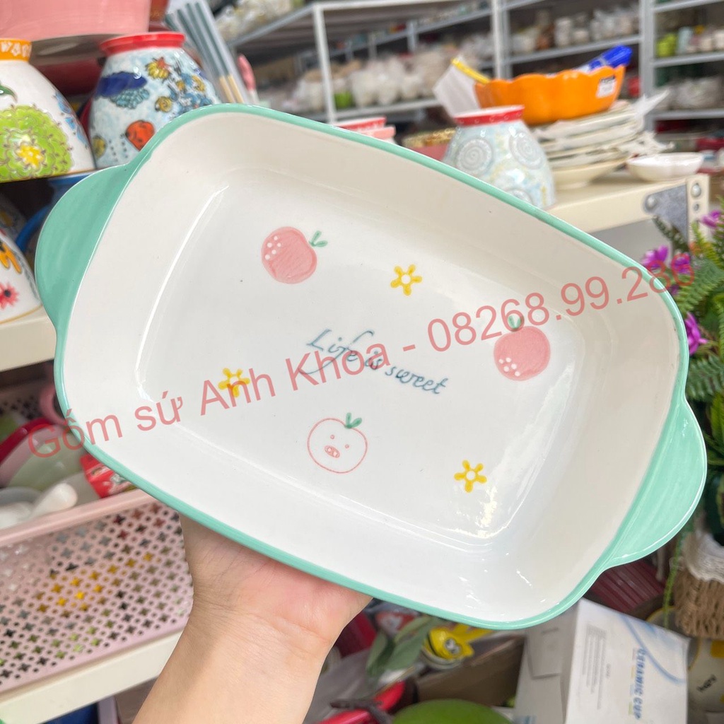 Tổng hợp Bát Đĩa sứ, khay nướng họa tiết Decor Dễ Thương Cute Cao Cấp cực kỳ xinh yêu