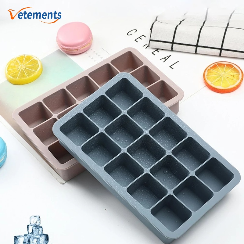 Khay Silicone Làm Đá Viên Đa Năng 6/15 Ngăn 120 Ô Tiện Dụng° Khuôn Làm Bánh Pudding Chịu Nhiệt