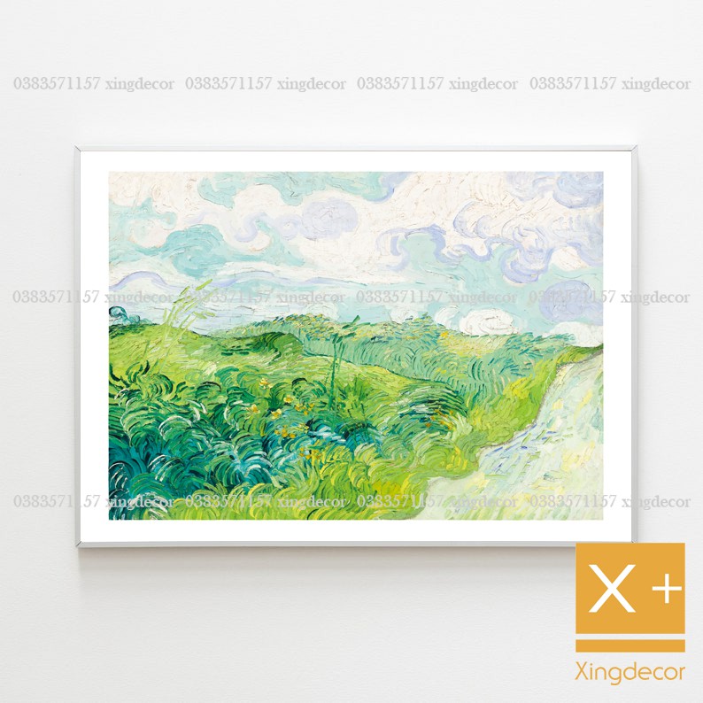Tranh tone xanh lá, tranh canvas của danh họa Van Gogh.