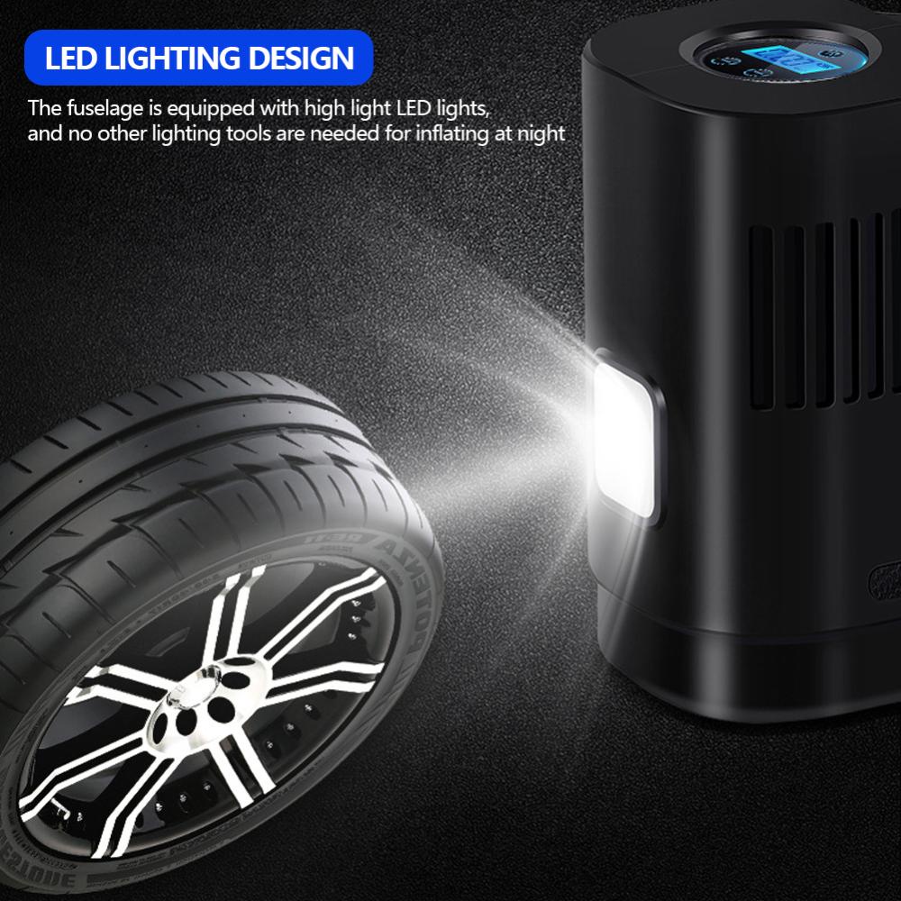 Máy Bơm Lốp Xe Kỹ Thuật Số 150 PSI DC 12V N2V3 Có Đèn LED Cho Ô Tô Xe Máy