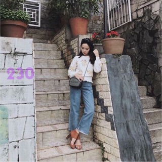 👑WA3125-hoàn 25k xu cho đơn 150k quần Baggy ống rộng lai tưa-Hình Chụp Thật