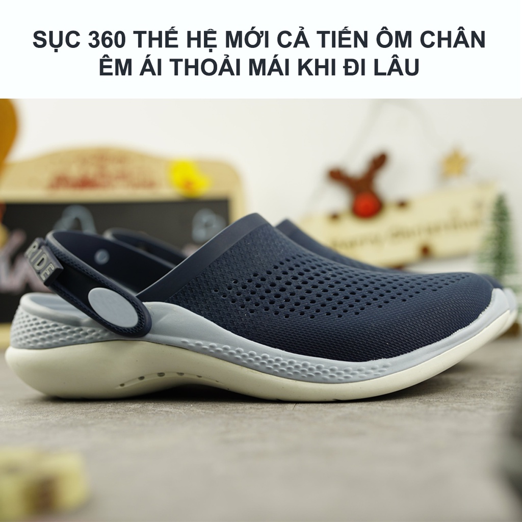 Dép Cross Literide 360 Nam Nữ màu  Navy , Hàng loại 1 full tag, full box hãng