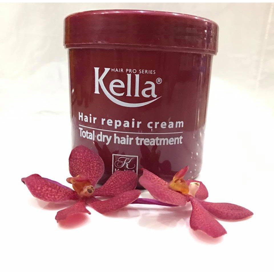Hấp dầu Kella đỏ 500ml kem ủ phục hồi collagen siêu thơm mùi kẹo ngọt Giá Sỉ Tận Gốc phục hồi giữ màu tóc nhuộm suôn mềm