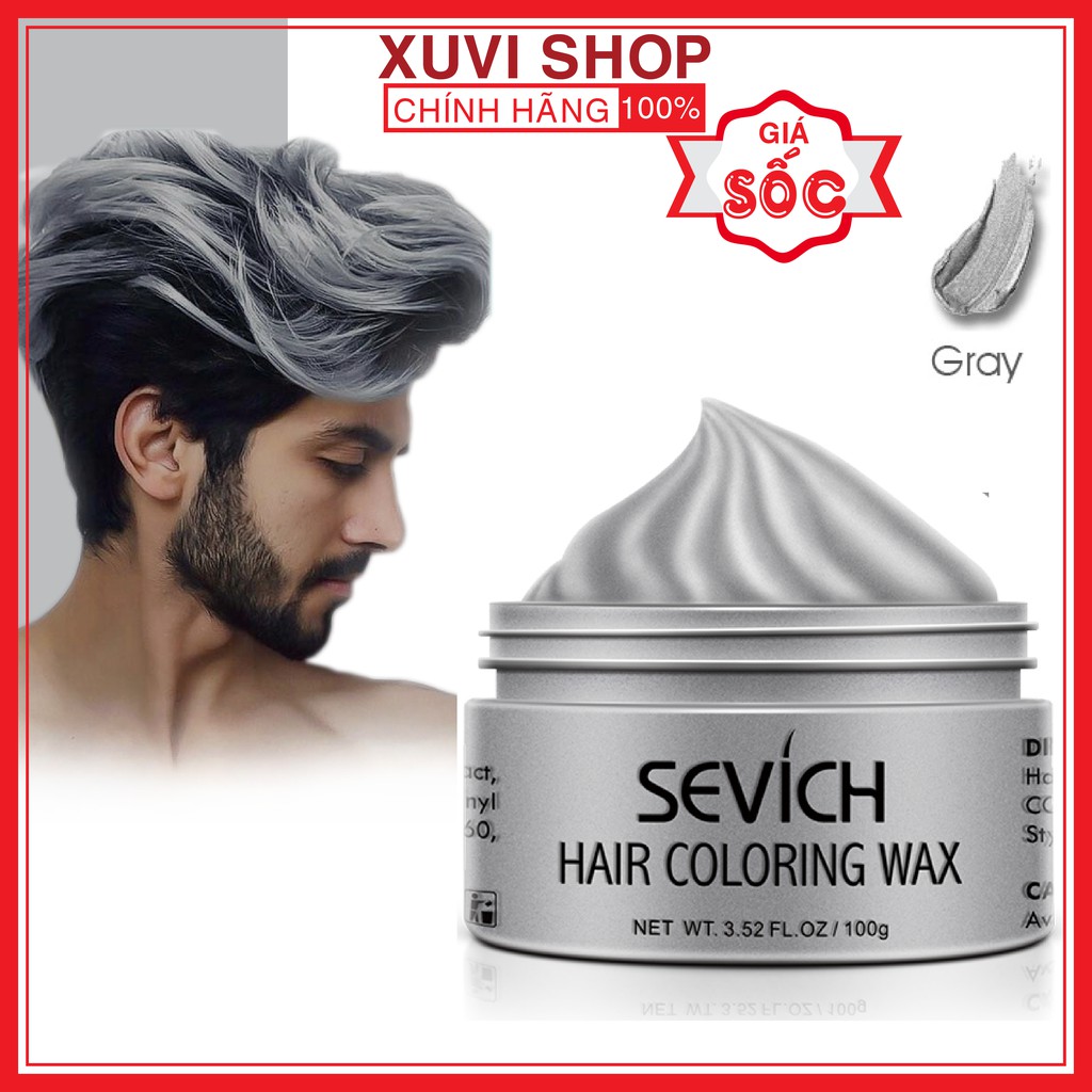 Sáp Vuốt Nhuộm Tóc Màu Xám Khói SEVICH 120g Chính Hãng Đổi Màu Tạm Thời - XUVI SHOP