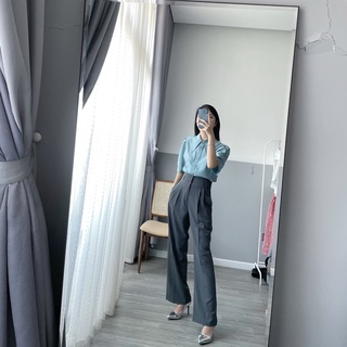 sơ mi cổ nhọn - XANH