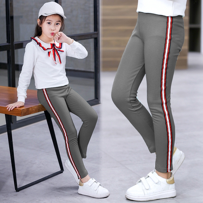 NNJXD Quần Legging Thể Thao Họa Tiết Sọc Ngang Dành Cho Bé Gái