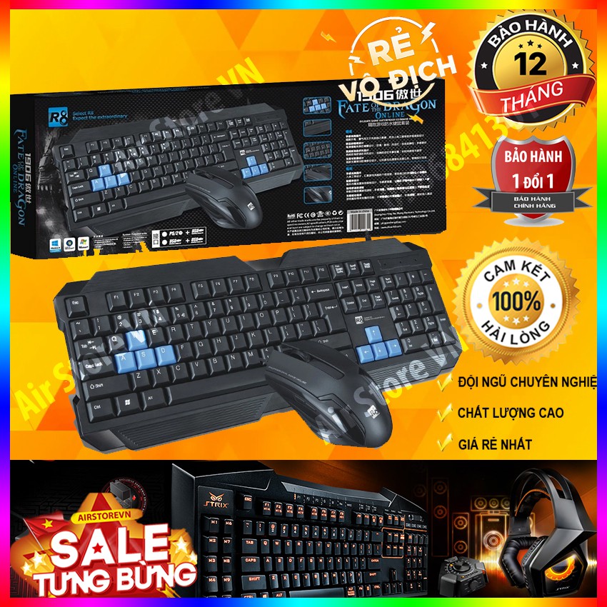 COMBO BÀN PHÍM CHUỘT R8 1906 - HÀNG CHÍNH HÃNG | BigBuy360 - bigbuy360.vn