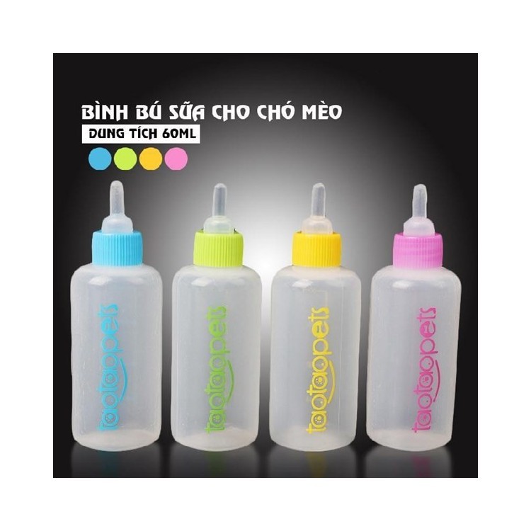 Bình sữa cho chó mèo con bú 60ml &amp; 150ml - Bình Sữa Chó Mèo Sơ Sinh - Lida Pet Shop