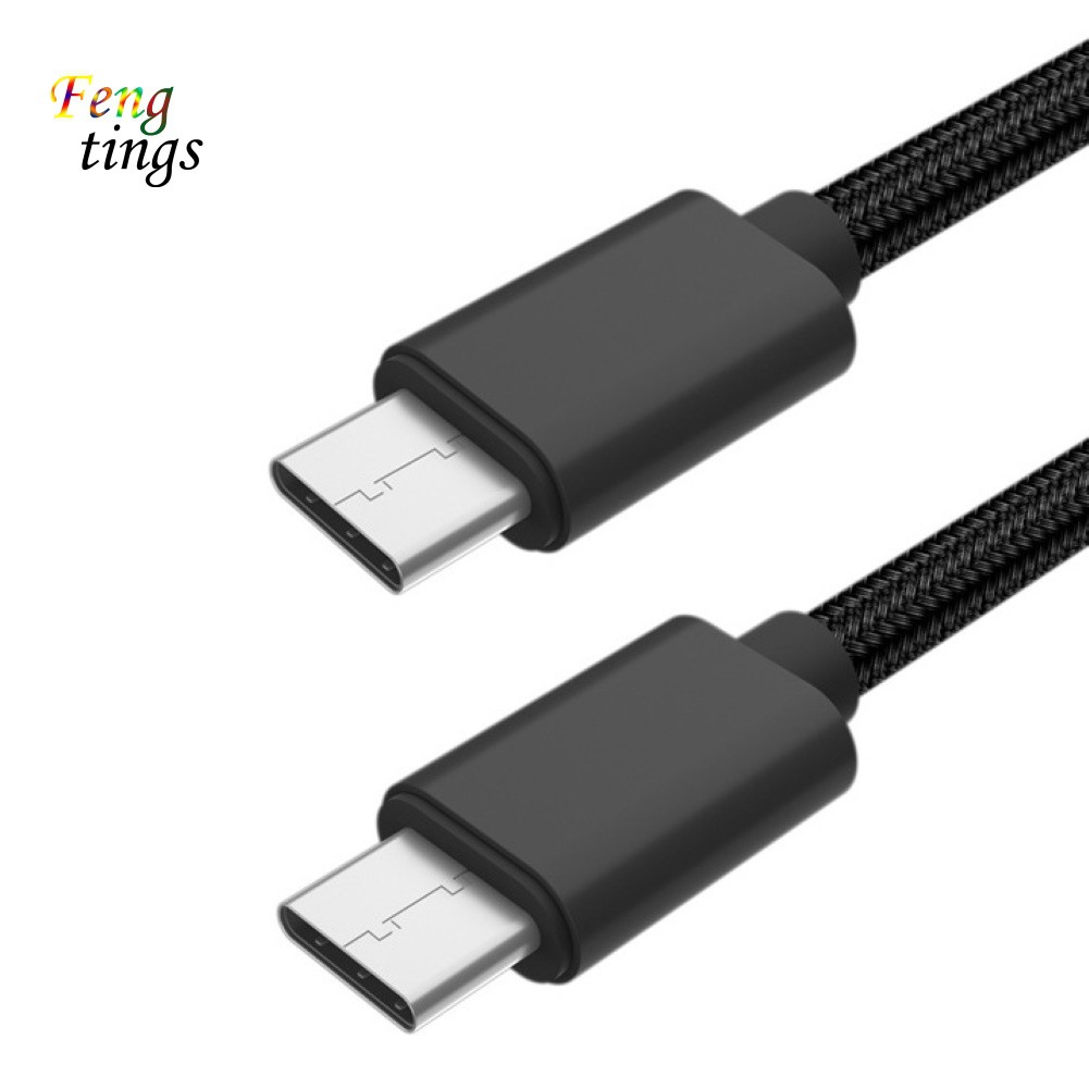 Dây cáp sạc nhanh vải bện đầu đực 60W PD Type-C cho máy tính bảng MacBook Huawei