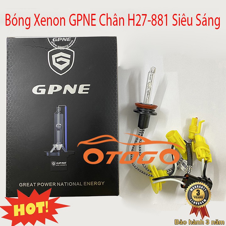 Bóng Xenon GPNE Chân H27 -881 Siêu Sáng, Bảo Hành 3 Năm