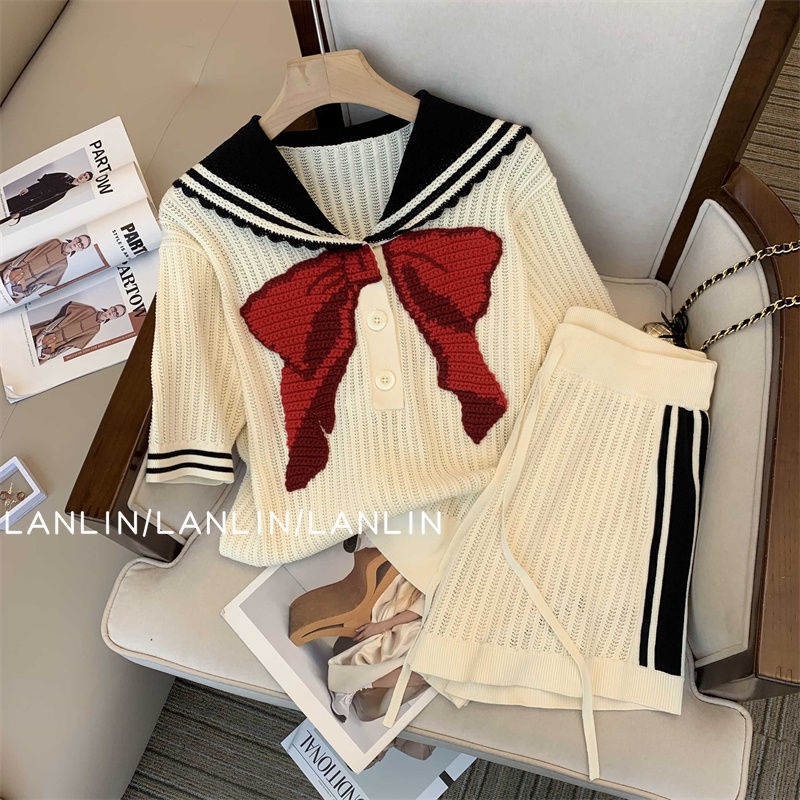 Set Áo Thun Ngắn Tay + Quần Short Thời Trang Mùa Hè Phong Cách Phương Tây Mới
