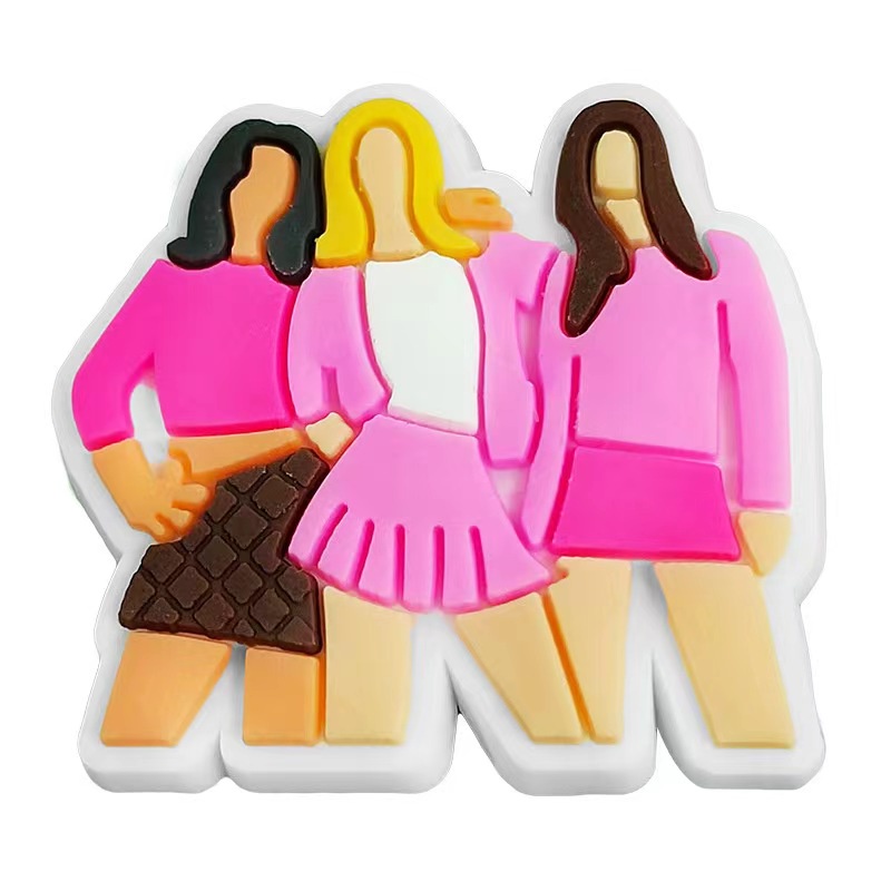 Phụ Kiện Trang Trí Giày Dép Có Thể Tháo Rời Hình Cô Gái Bad girl Croc Pin Jibz DIY Thích Hợp Làm Quà Tặng Cho Trẻ Em