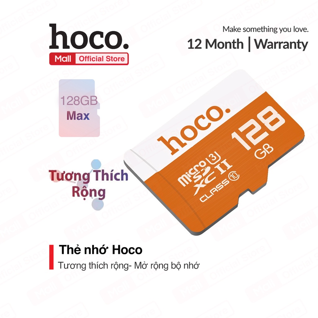 Thẻ nhớ Hoco tốc độ cao 128GB TF micro-SD