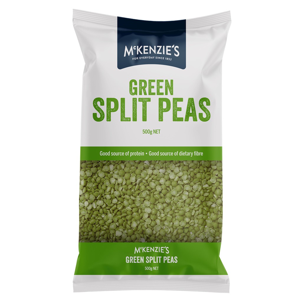 Đậu Hà Lan Xanh Nửa Hạt McKenzie's - Green Split Peas - Túi 375g