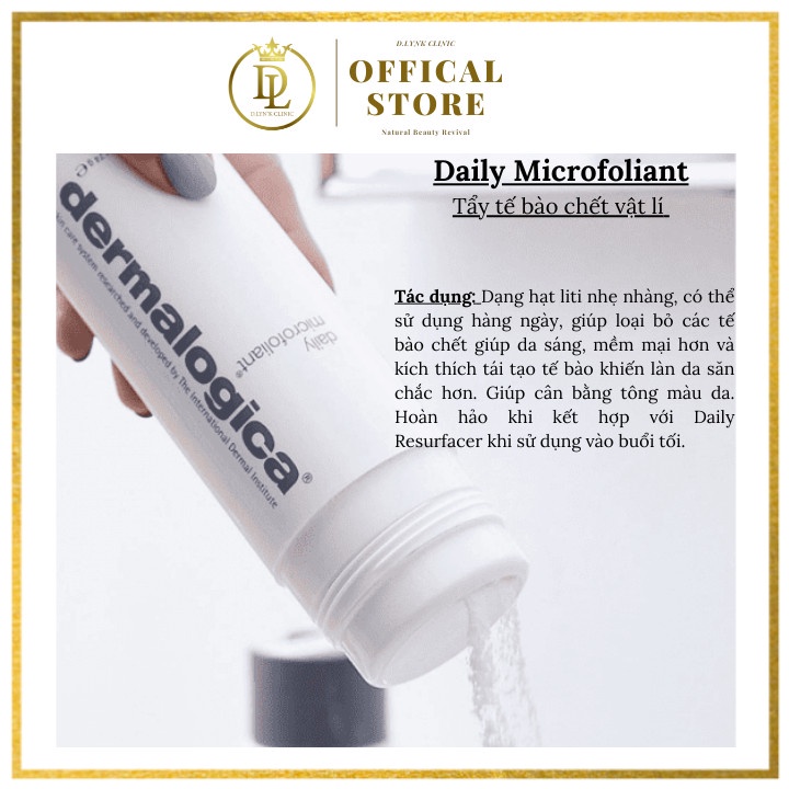 Mẫu thử tẩy trang tẩy tế bào chết vật lý Dermalogica Daily Microfoliant 2ml - Mỹ phẩm chính hãng DLYNK CLINIC