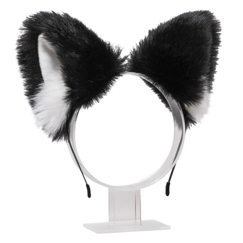 Băng Đô Tai Mèo Phối Lông Hóa Trang Halloween