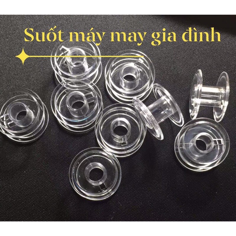 Bộ 10 suốt nhựa sử dụng cho máy may mini gia đình