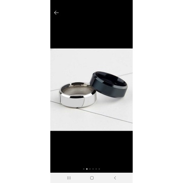 nhẫn trơn titanium thép