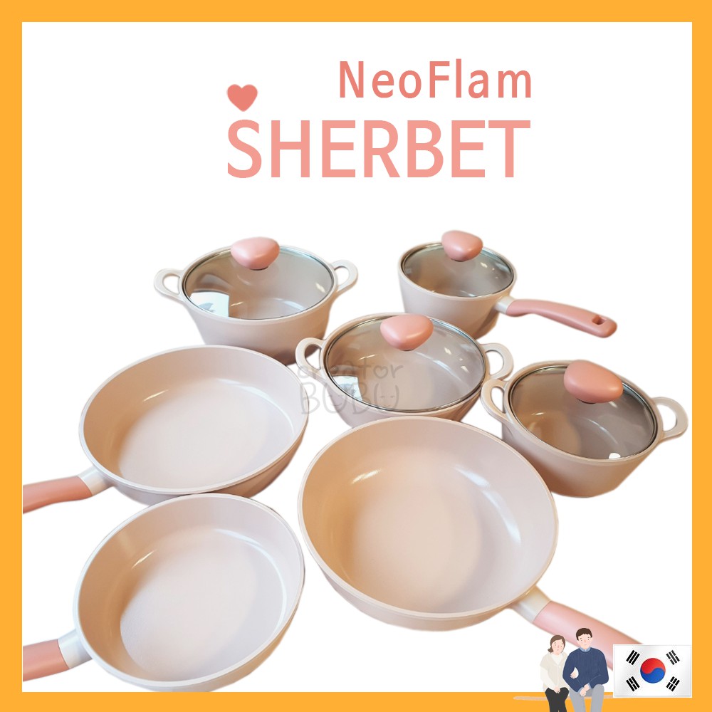 ♡K-kitchen♡   Bộ sưu tập chậu và chảo cảm ứng màu hồng