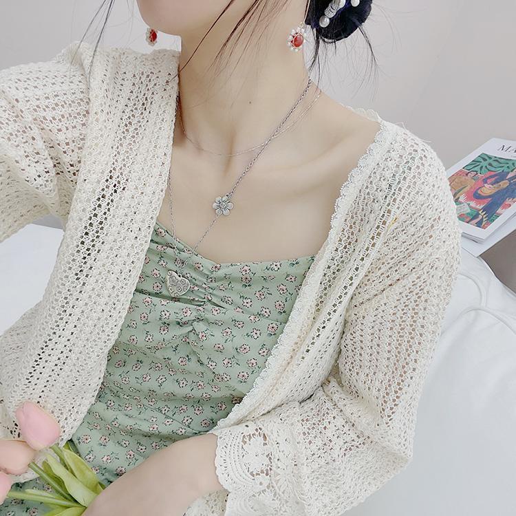 Áo Khoác Cardigan Dệt Kim Mỏng Dáng Rộng Chống Nắng Thời Trang Xuân Hè 2022 Mới