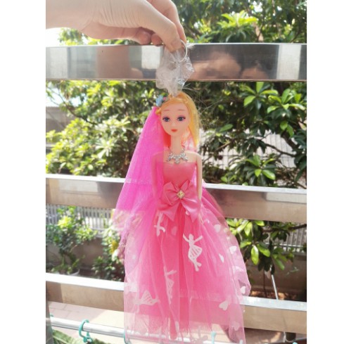 Đồ chơi búp bê công chúa có móc treo chìa khóa ( giao màu ngẫu nhiên )