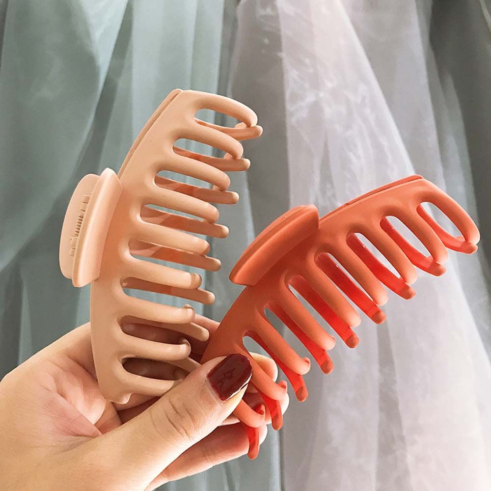 Kẹp Tóc Càng Cua Cỡ Lớn Bằng Nhựa Nhiều Màu Sắc Thanh Lịch Cho Nữ